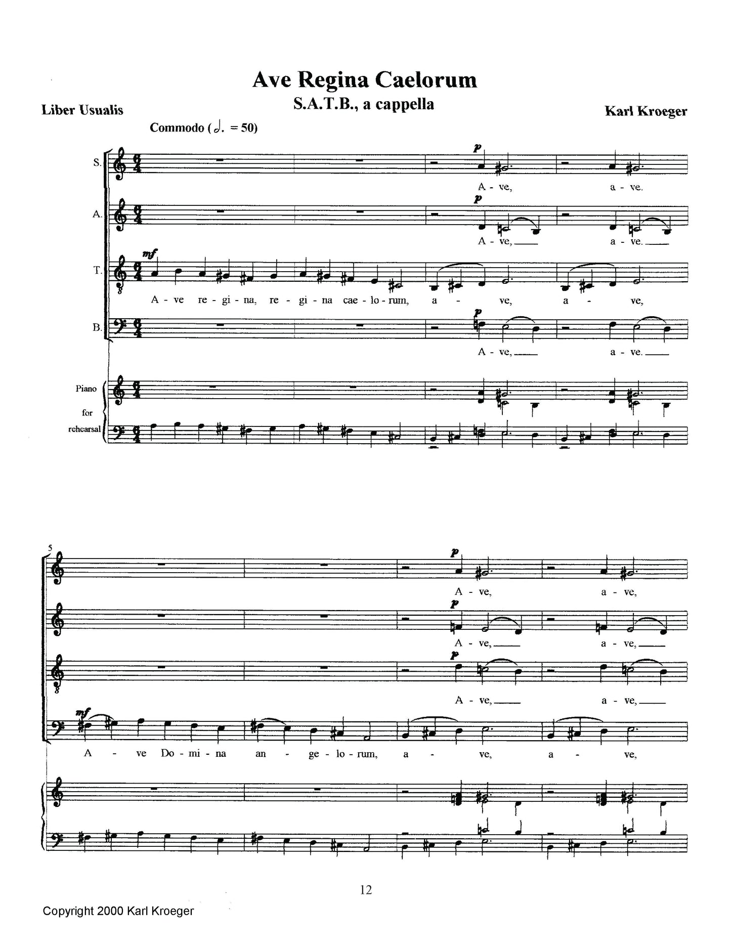 Two Marian Motets (SATB a cappella)