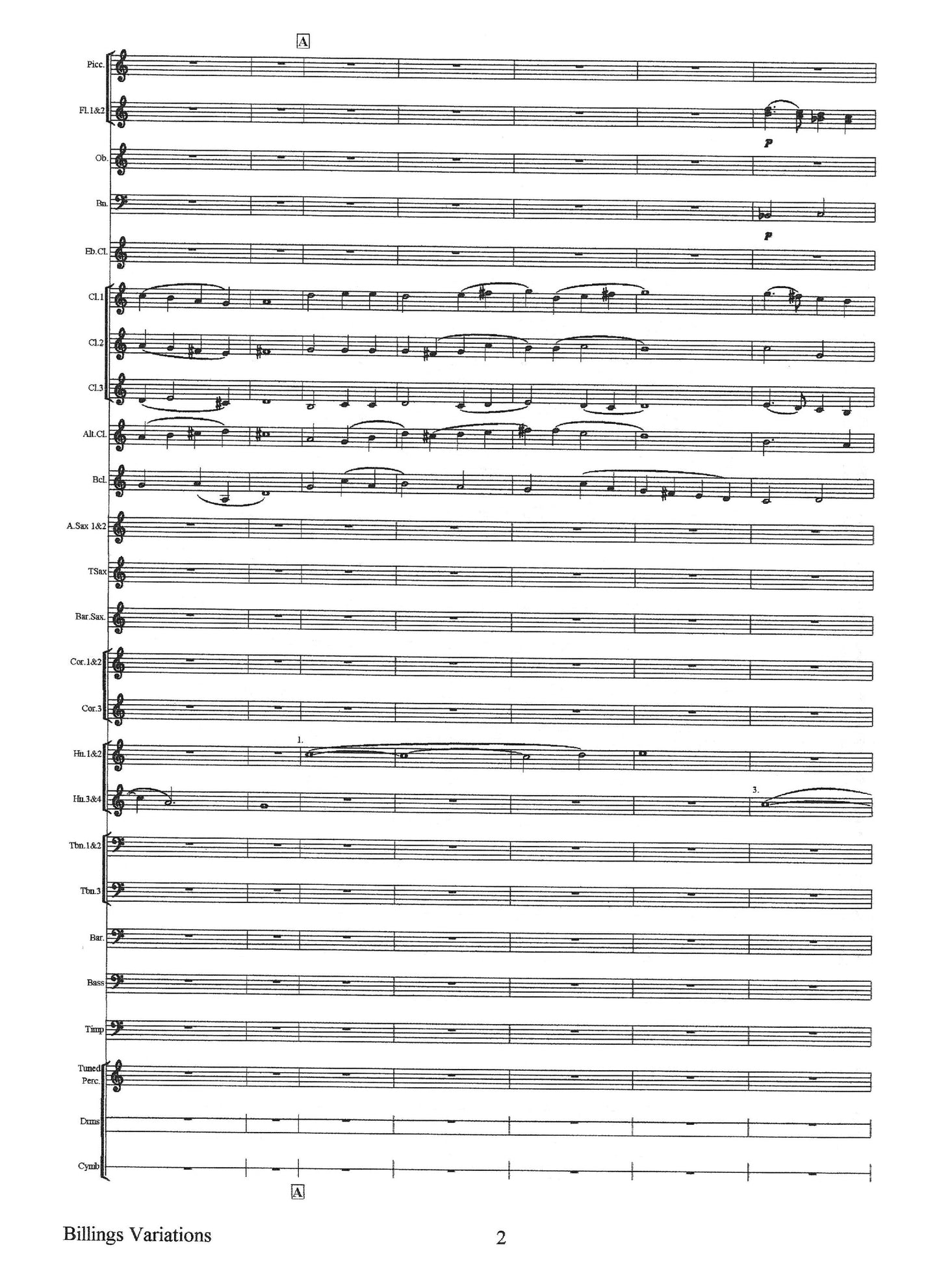 Variations on a Hymn by William Billings (concert band)