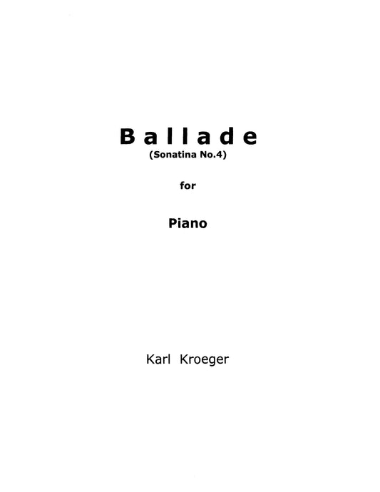 Ballade (Sonatina No.4) for Piano