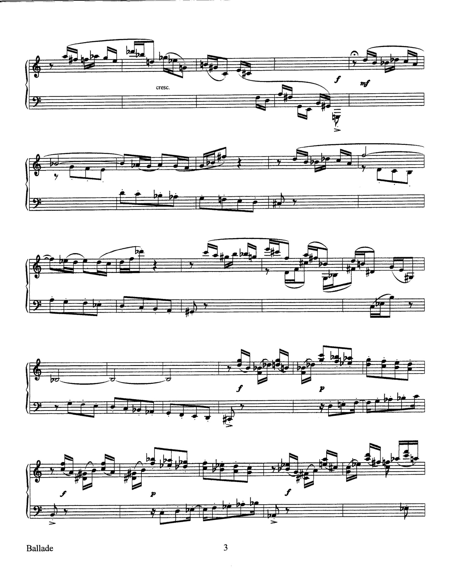 Ballade (Sonatina No.4) for Piano