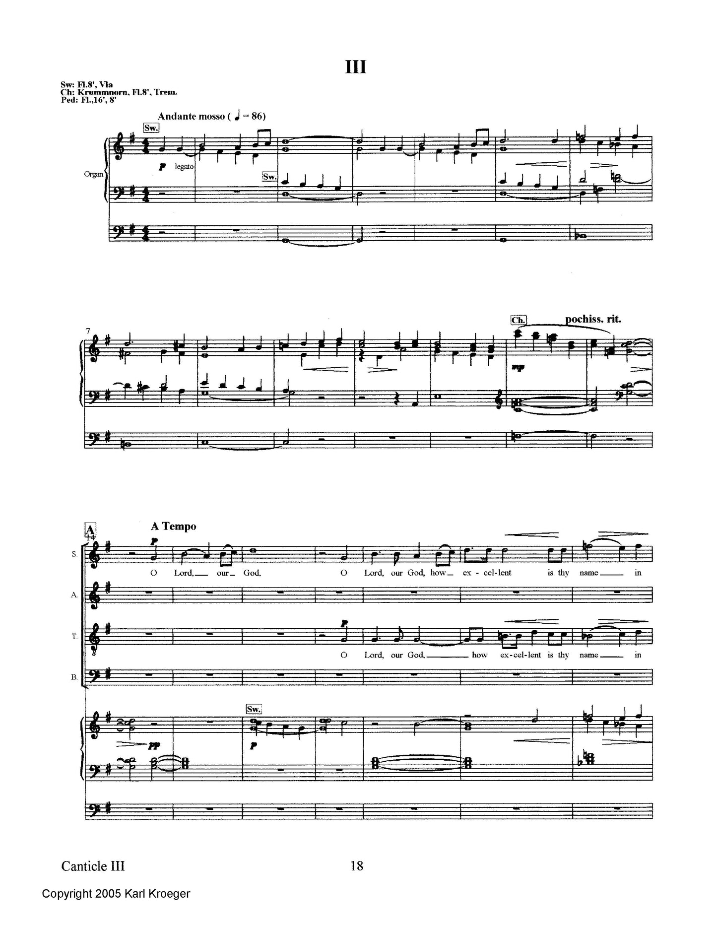 CANTICLE OF PRAISE - SATB/ORGAN