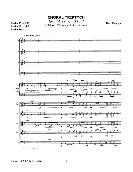 Choral Triptych (SATB & Brass Quintet)