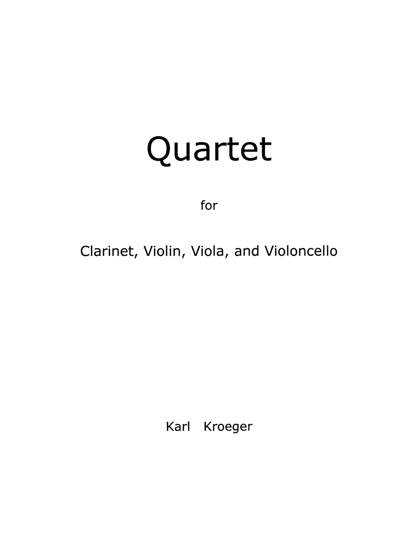 Clarinet Quartet