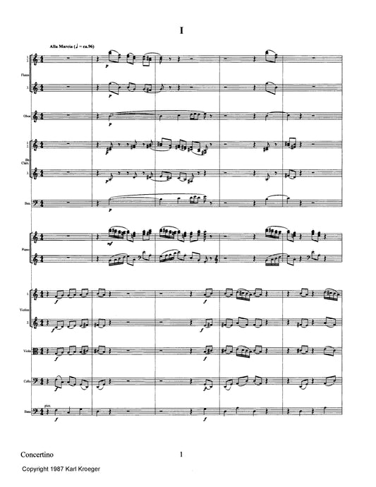 Concertino (Five Bagatelles) for Piano and Chamber Orchestra