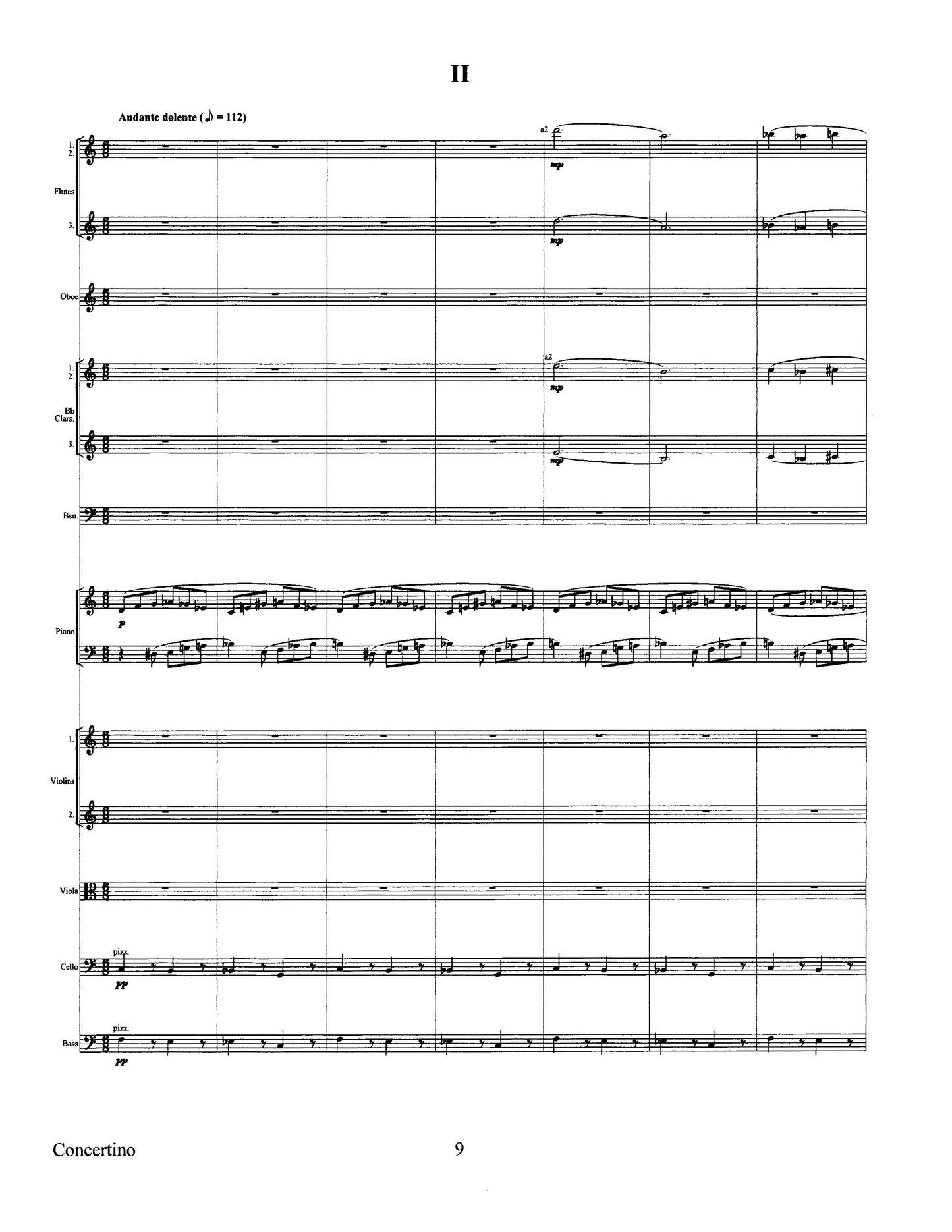 Concertino (Five Bagatelles) for Piano and Chamber Orchestra