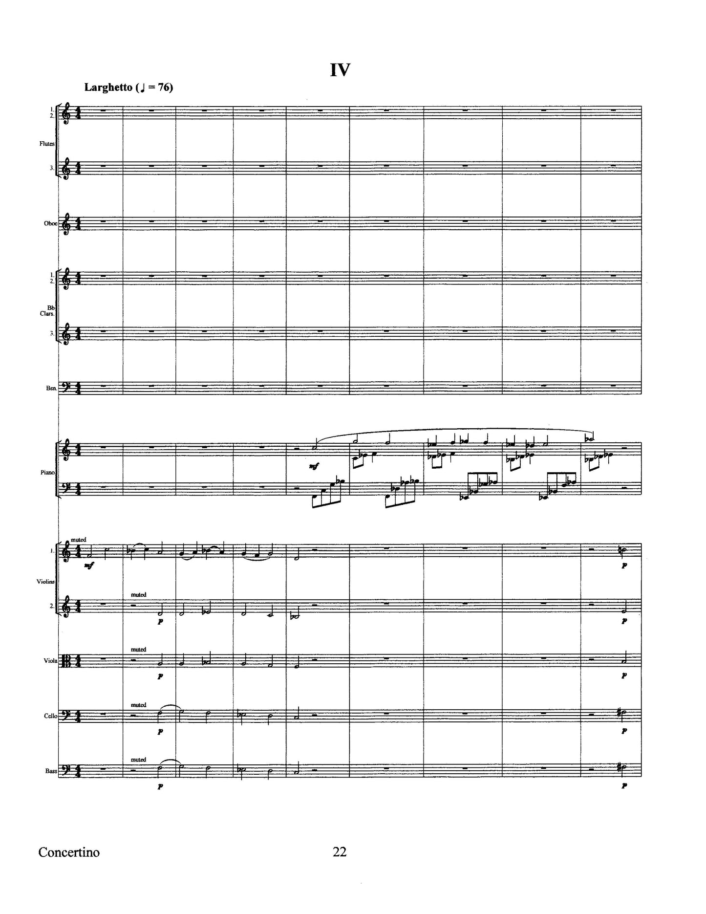 Concertino (Five Bagatelles) for Piano and Chamber Orchestra