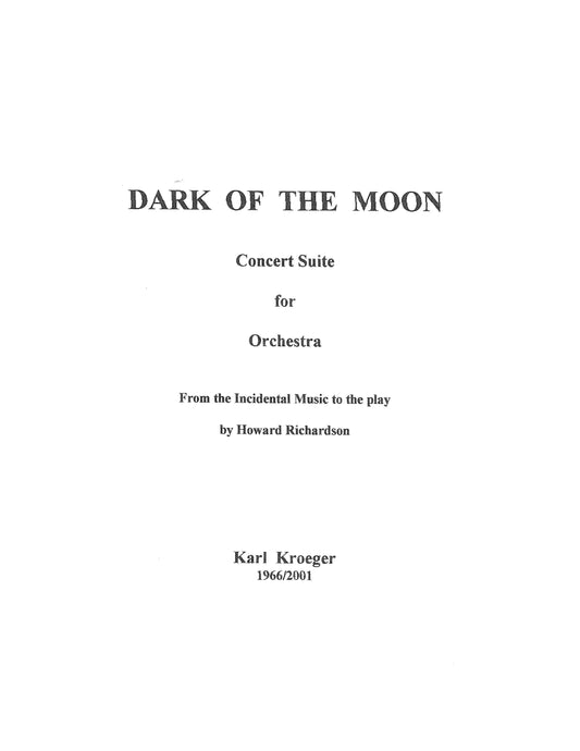 Dark of the Moon- Concert Suite for Orchestra