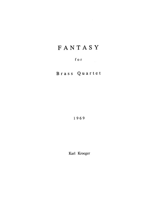 Fantasy for Brass Quartet