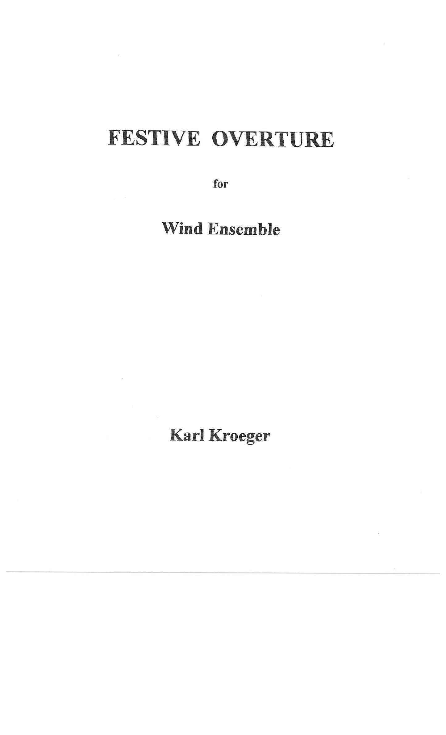 Festive Overture for Wind Ensemble