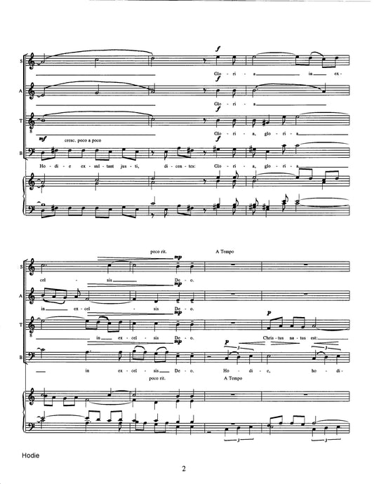 Hodie Christus Natus Est (SATB a cappella)