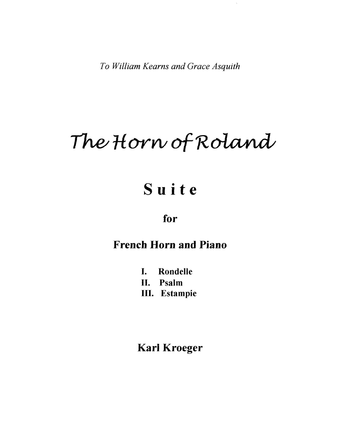 Horn of Roland (Suite for Horn and Piano)