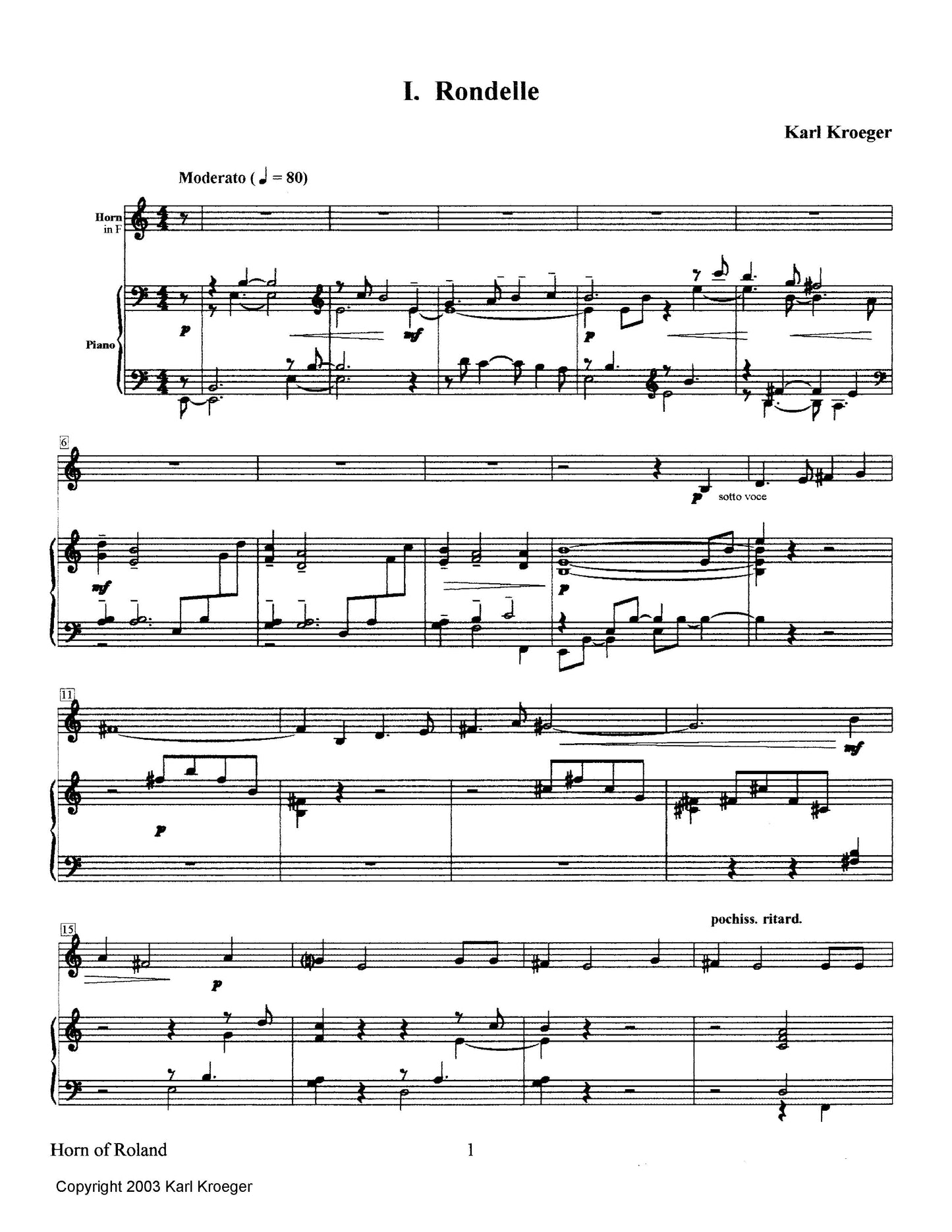 Horn of Roland (Suite for Horn and Piano)