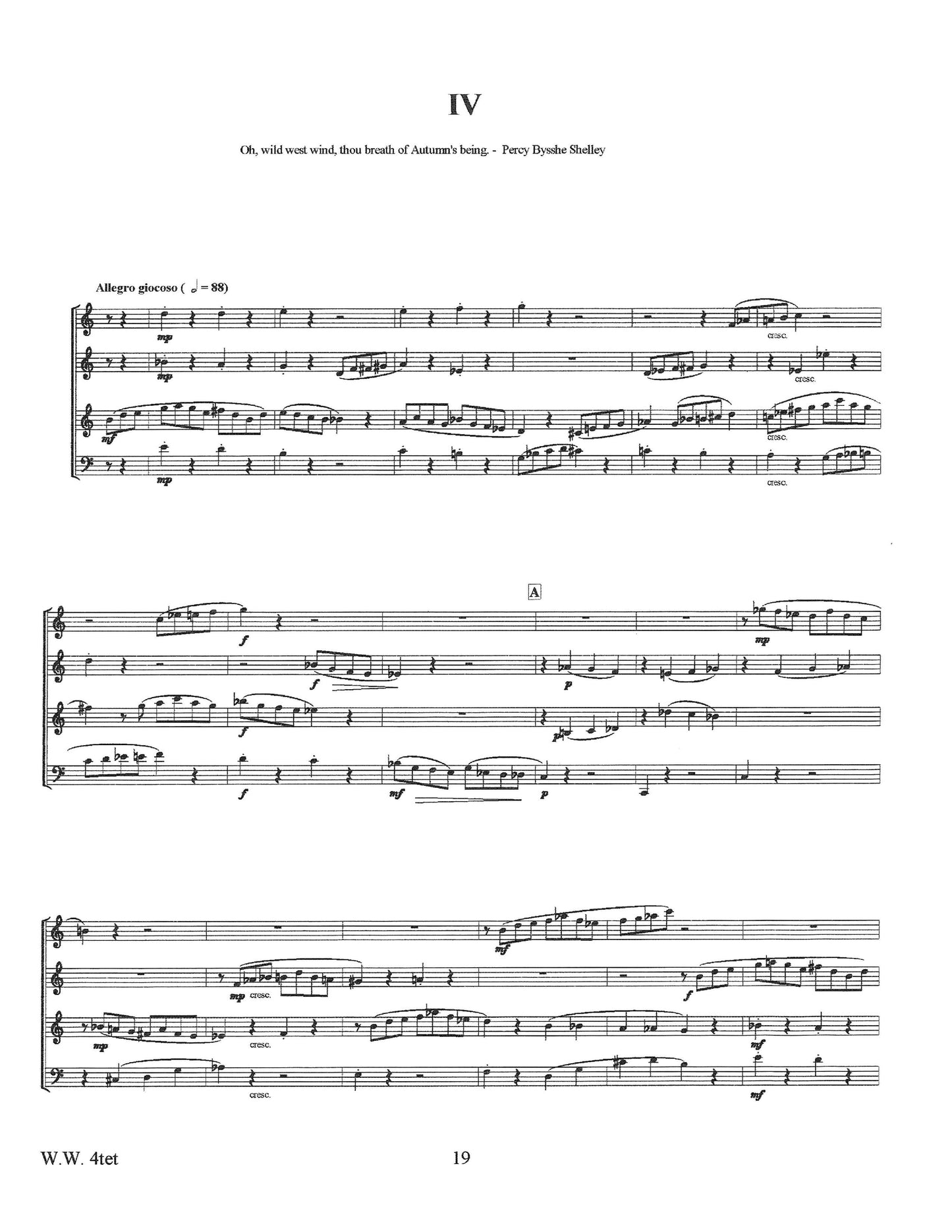 I Quattro Venti (Quartet for Woodwinds)