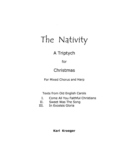 Nativity: A Triptych for Christmas (SATB & Harp)