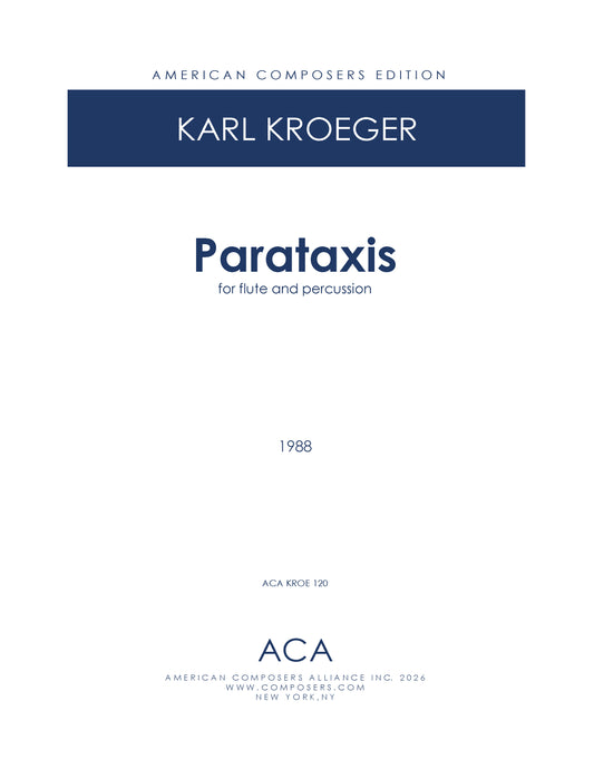 Parataxis for Flute and Percussion