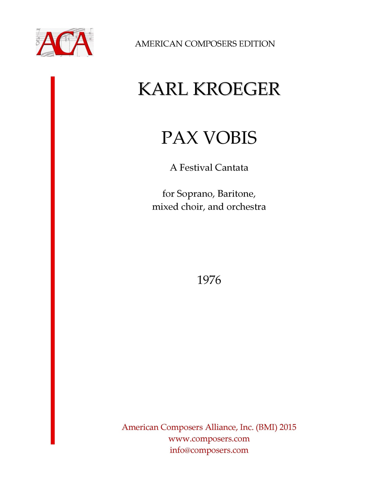 Pax Vobis: A Festival Cantata