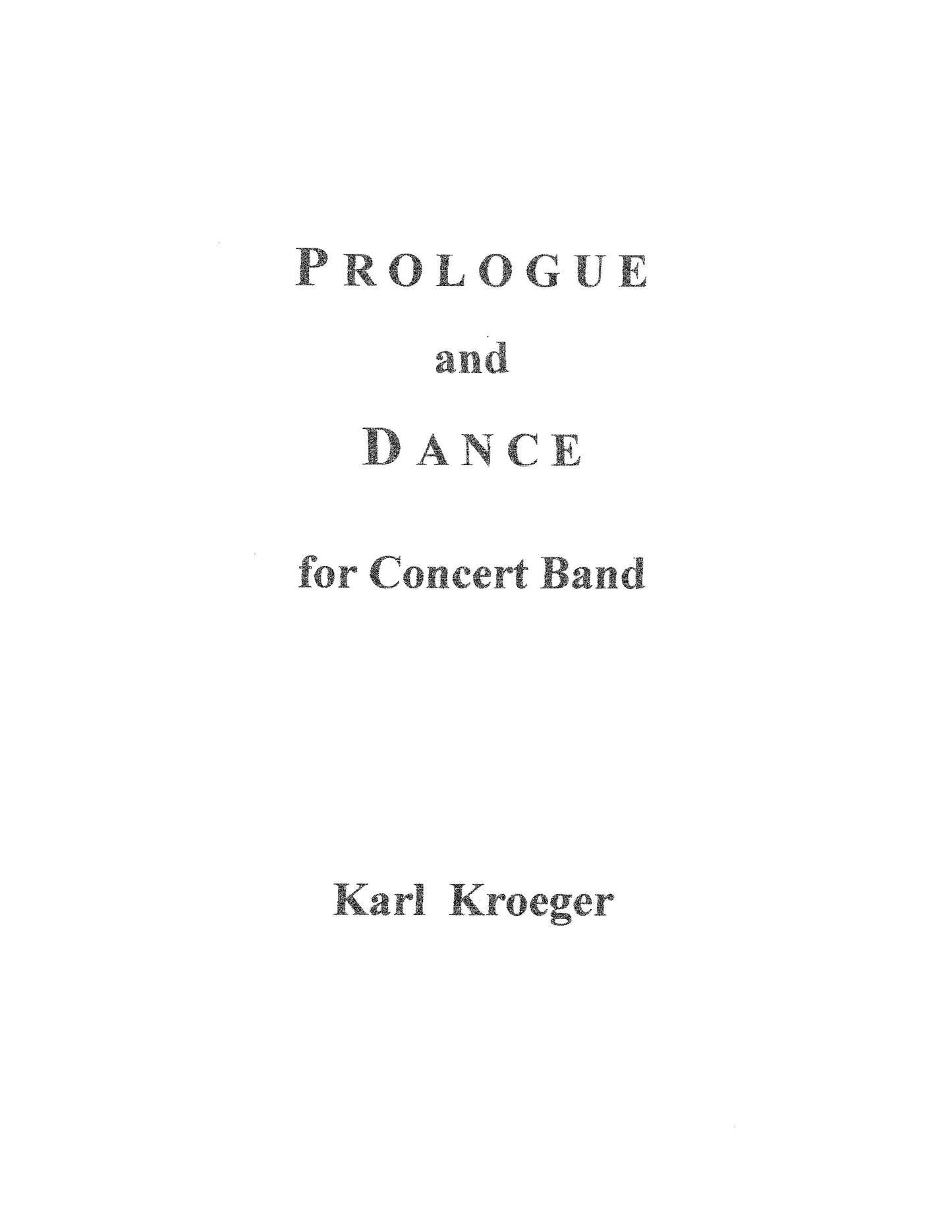 Prologue and Dance for Concert Band