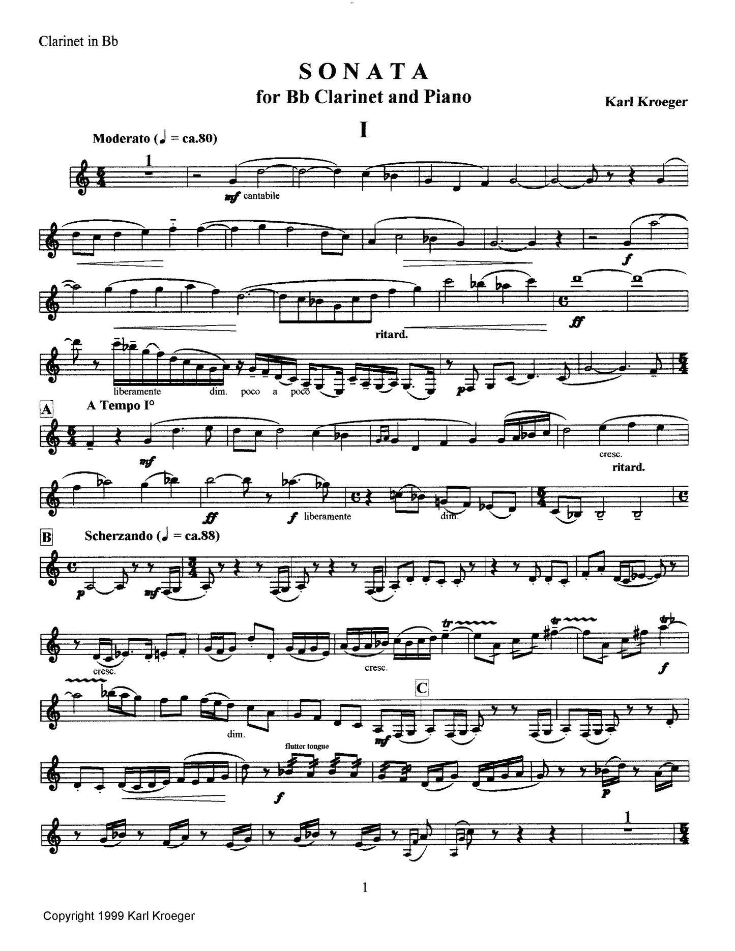 Sonata for Clarinet and Piano