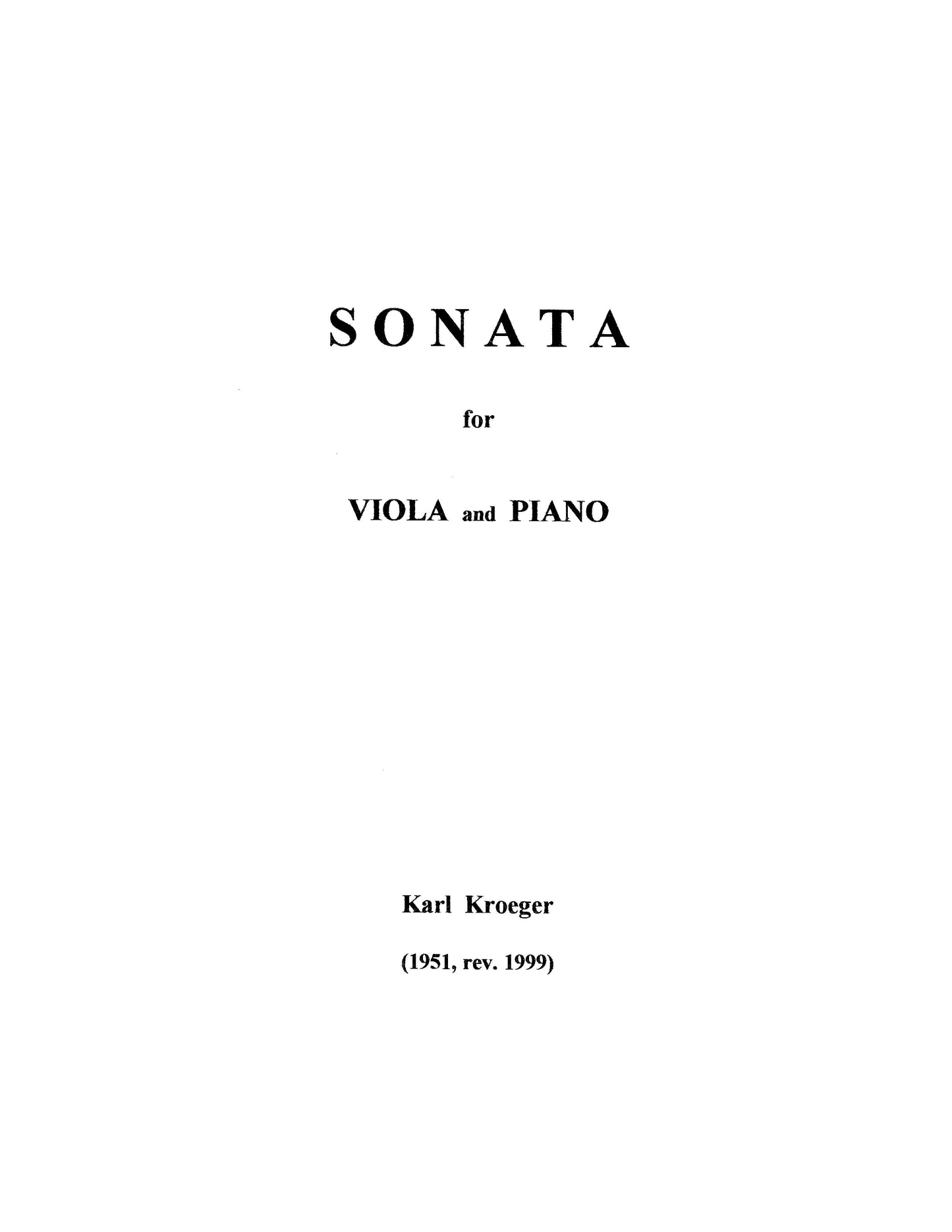 Sonata for Viola and Piano