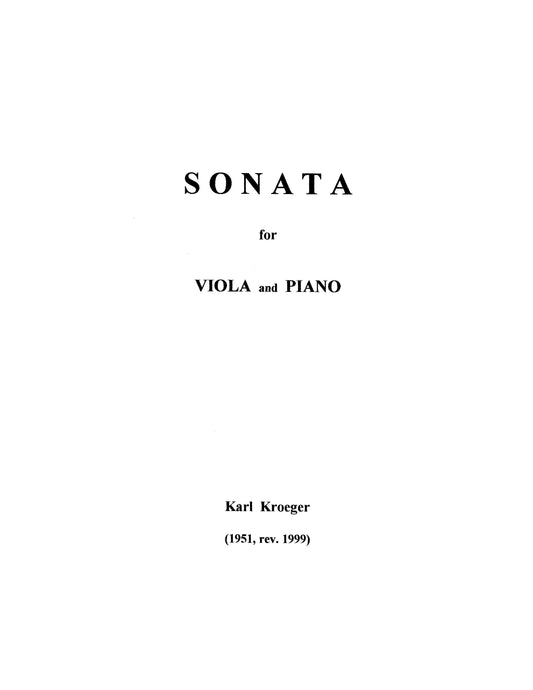 Sonata for Viola and Piano