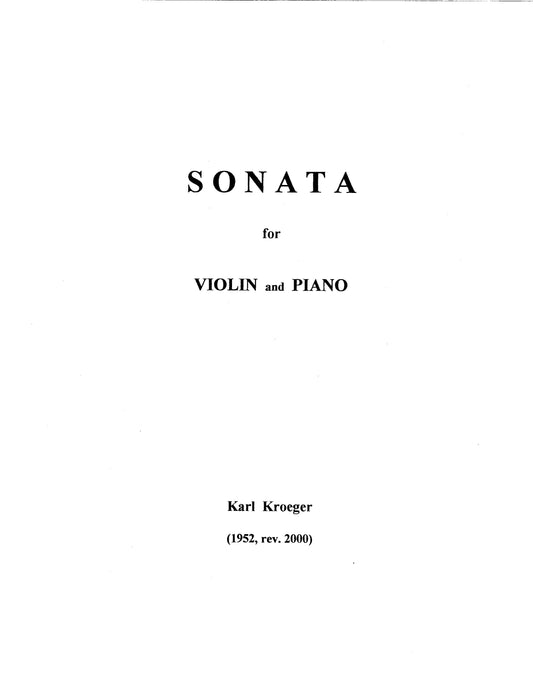 Sonata for Violin and Piano