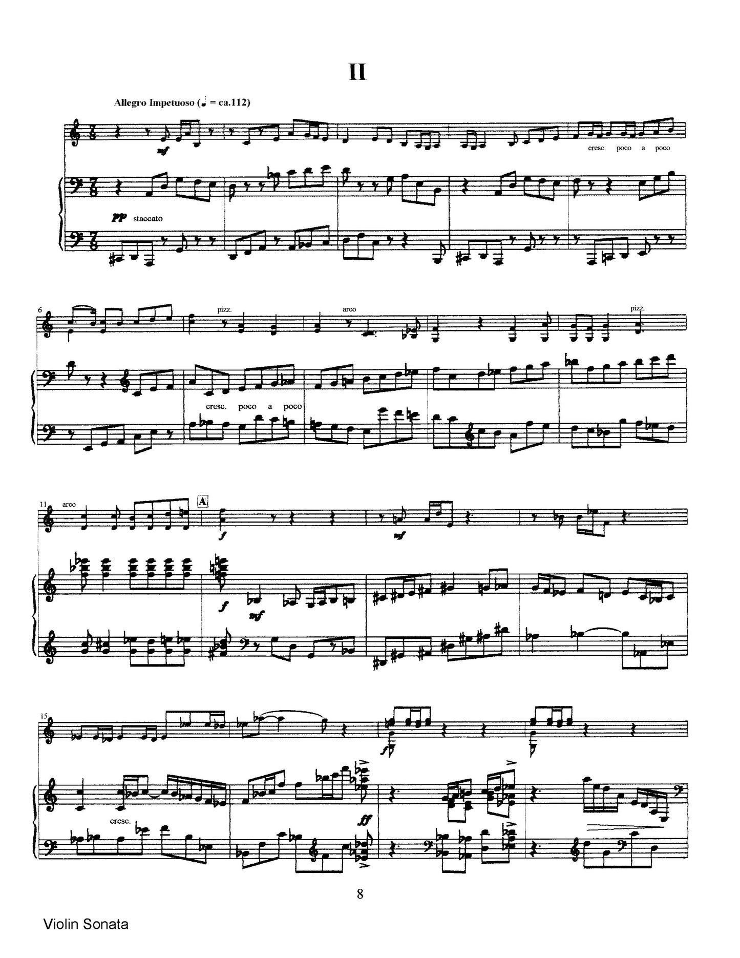 Sonata for Violin and Piano