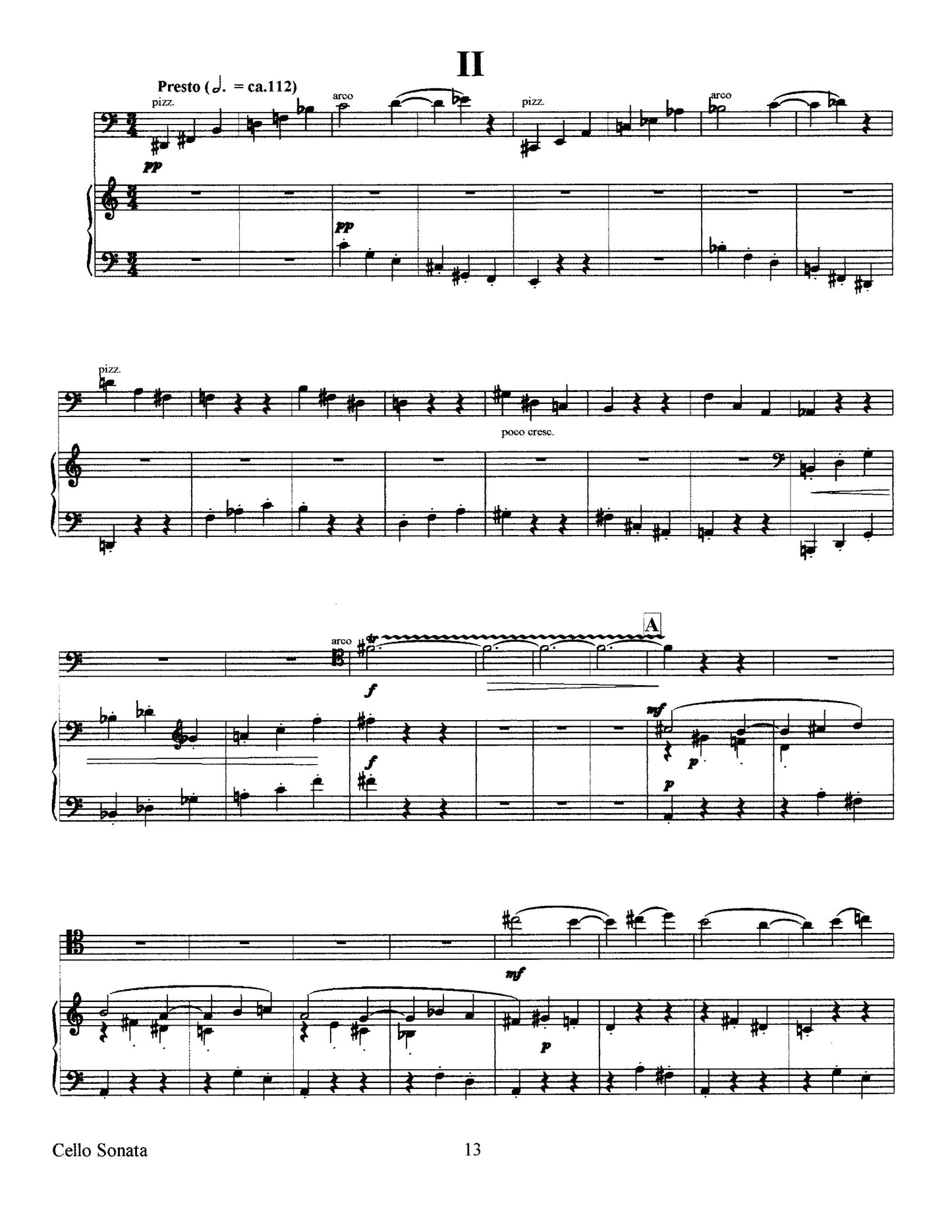 Sonata for Violoncello and Piano