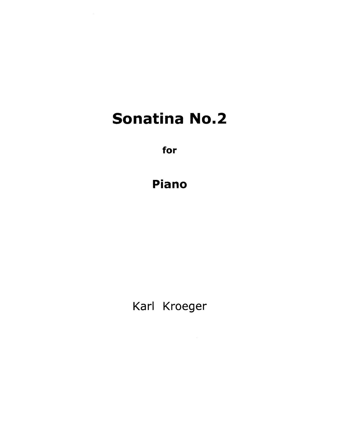 Sonatina No.2 for Piano