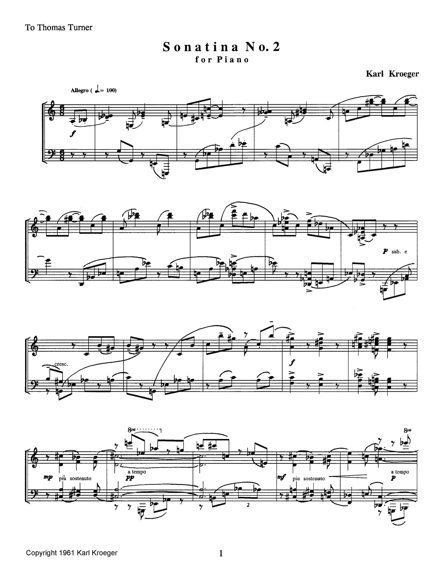 Sonatina No.2 for Piano