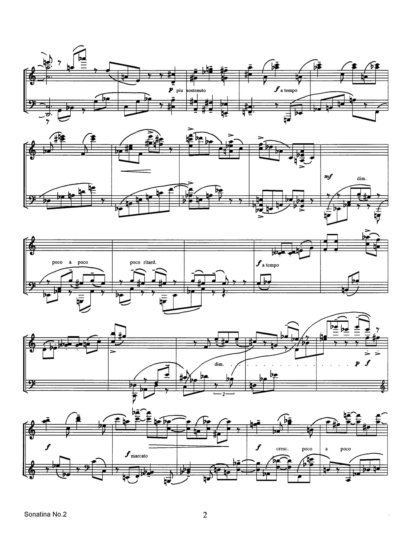 Sonatina No.2 for Piano