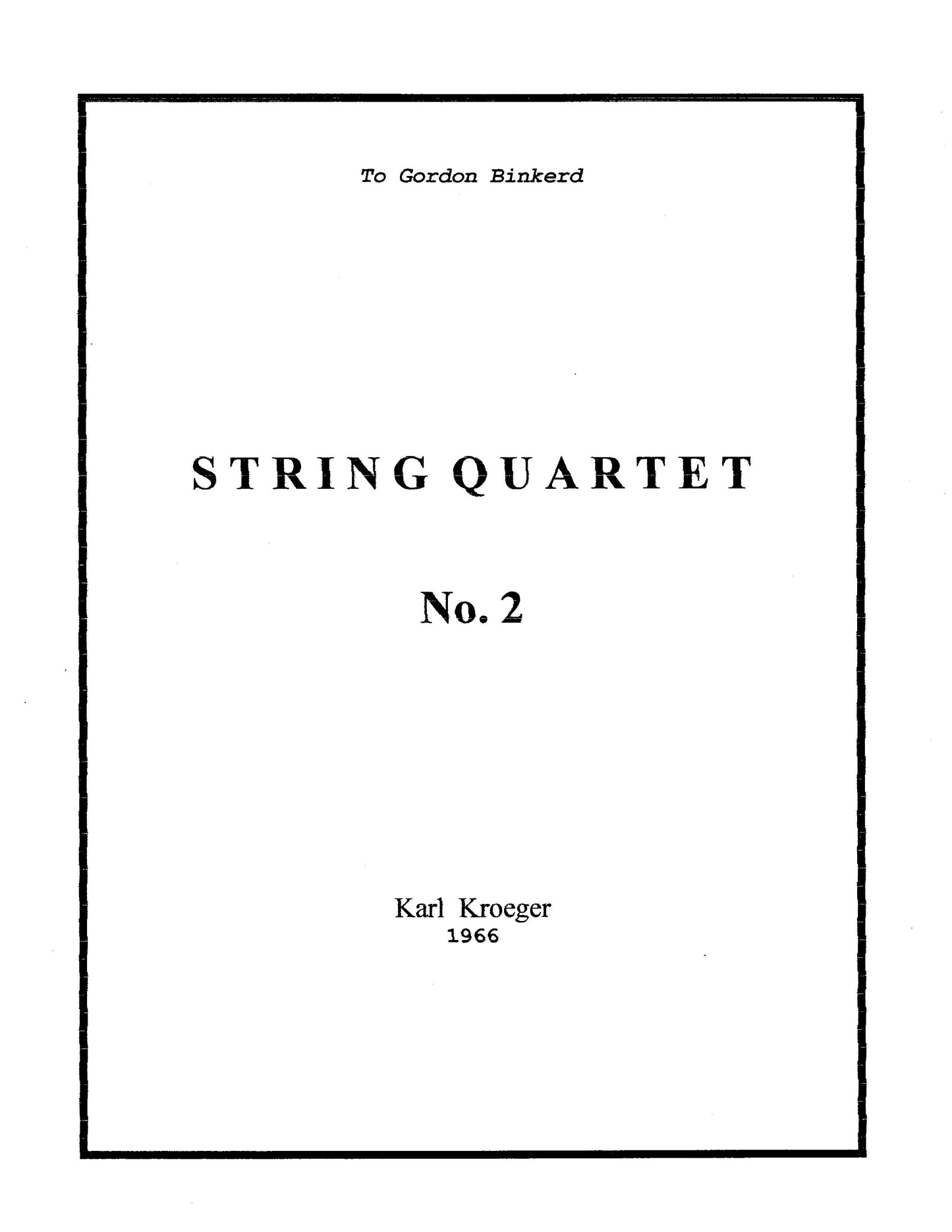 String Quartet No. 2