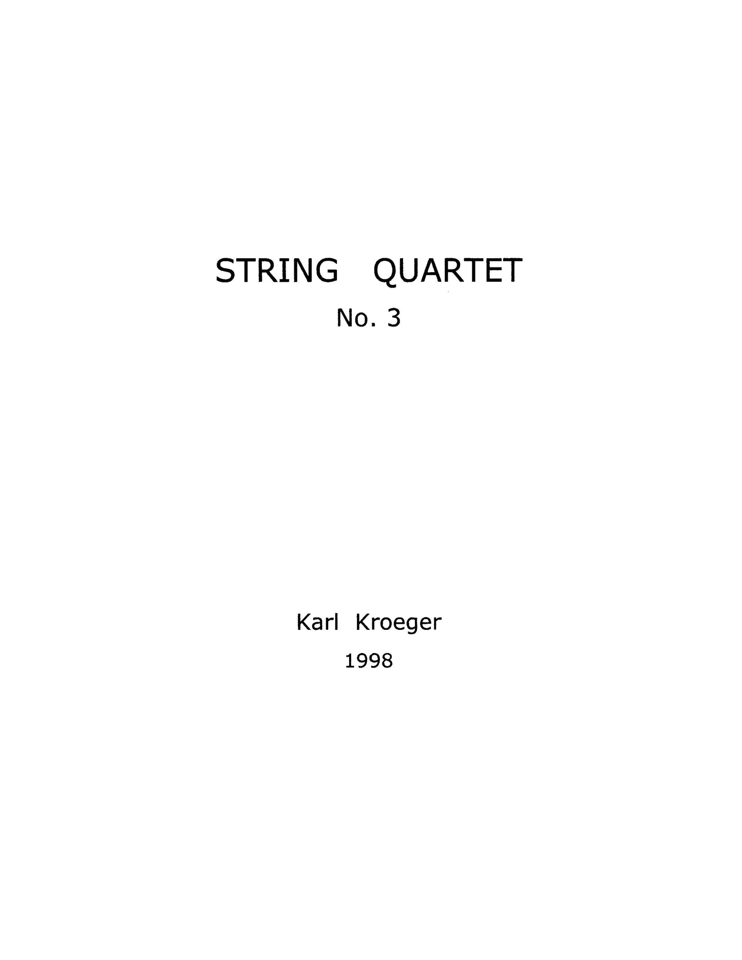 String Quartet No. 3