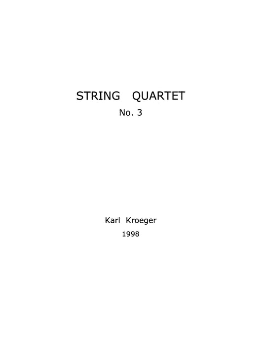 String Quartet No. 3