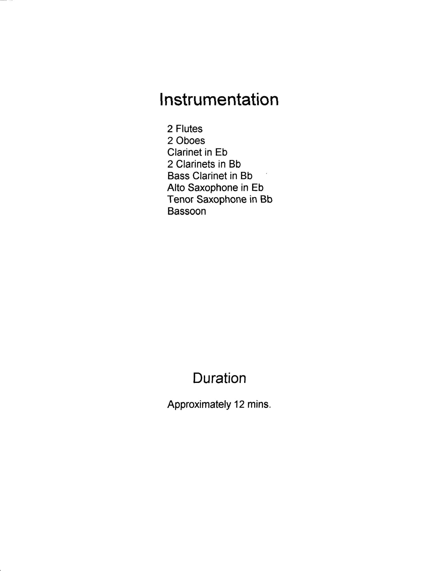 Suite for Woodwind Ensemble