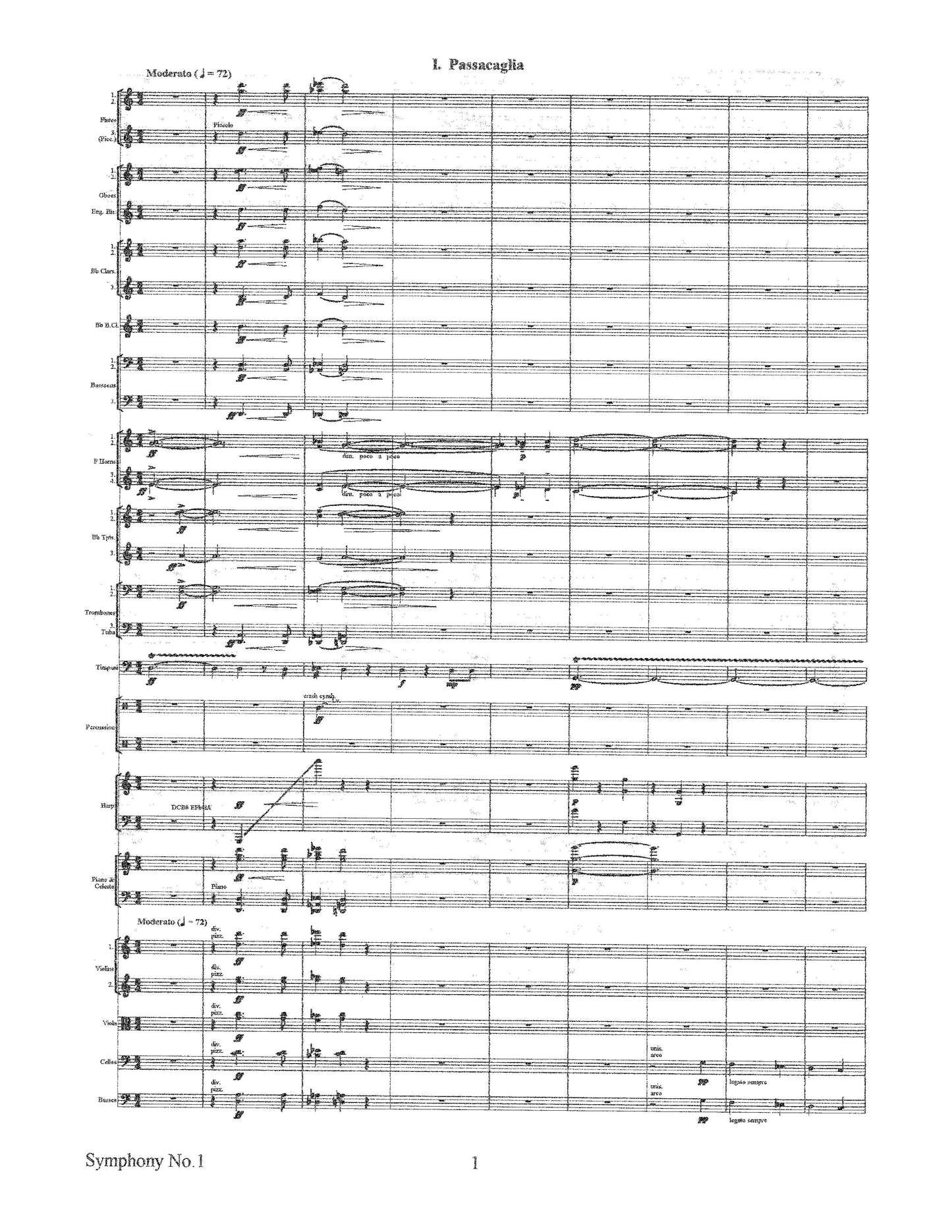 Symphony No. 1 for large orchestra