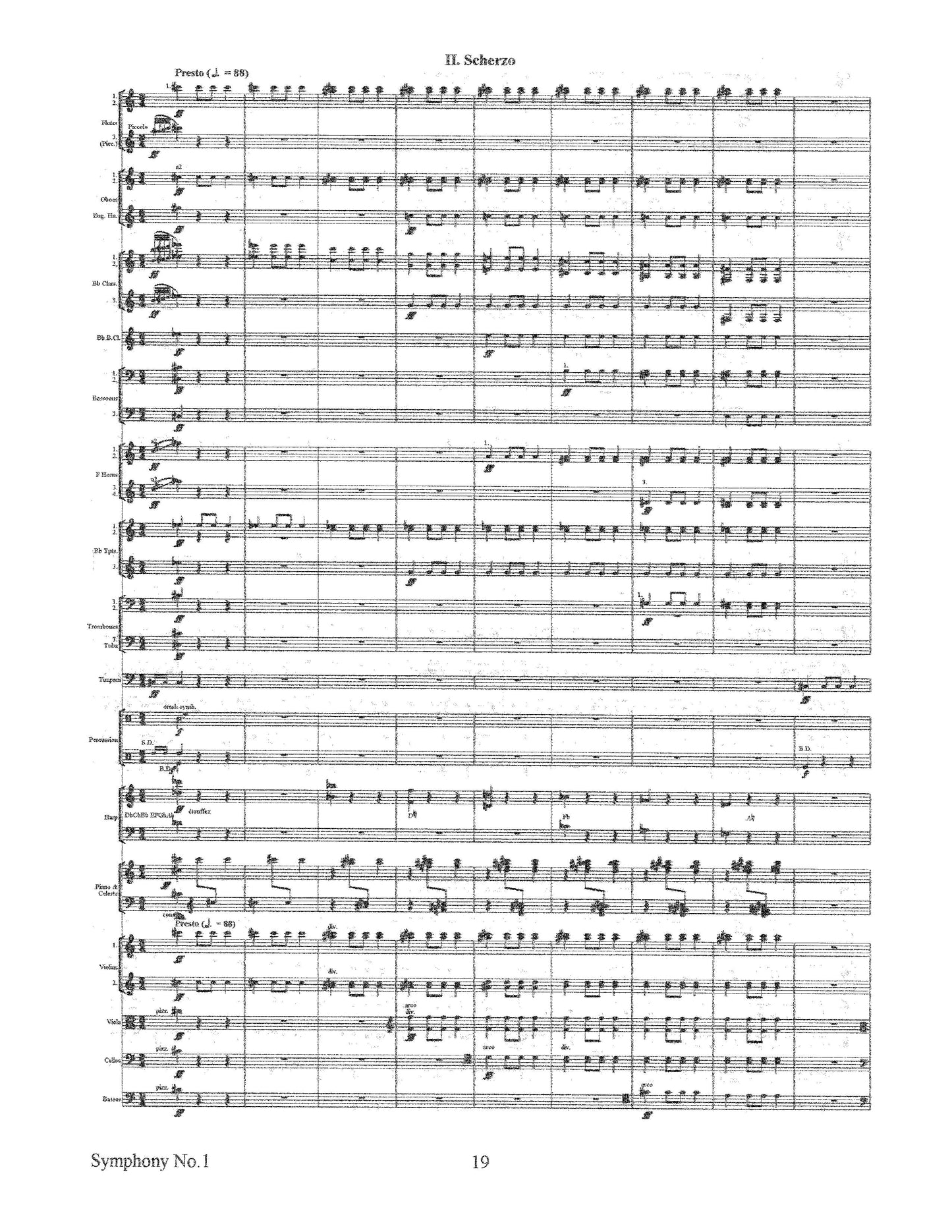 Symphony No. 1 for large orchestra