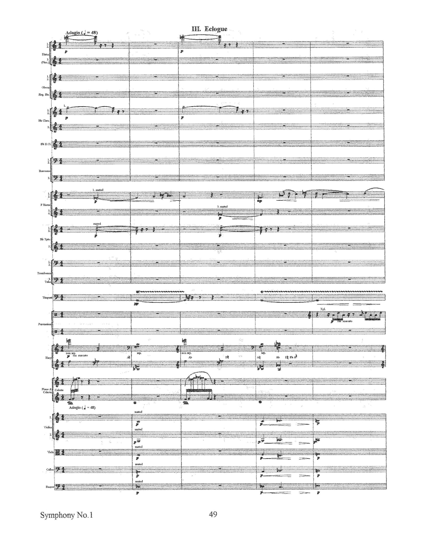 Symphony No. 1 for large orchestra