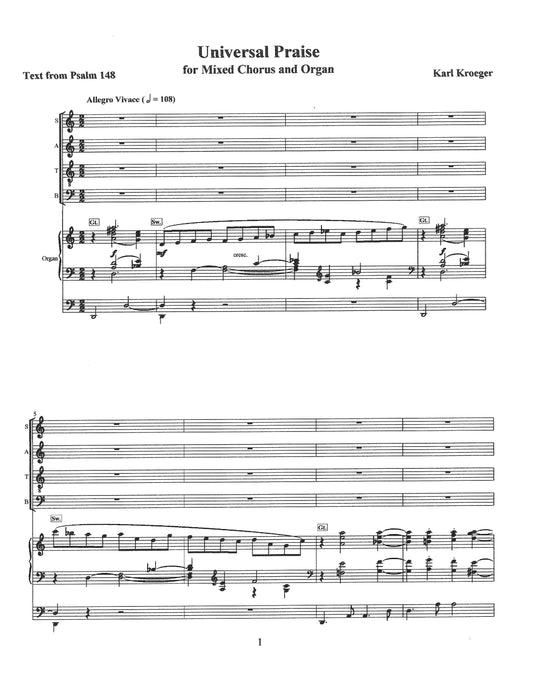 Universal Praise (SATB & Organ)