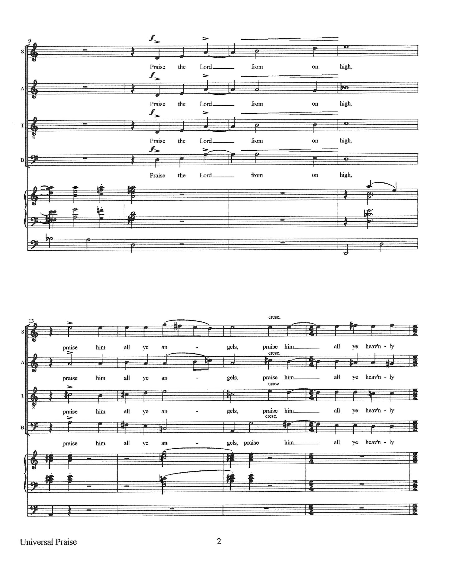 Universal Praise (SATB & Organ)