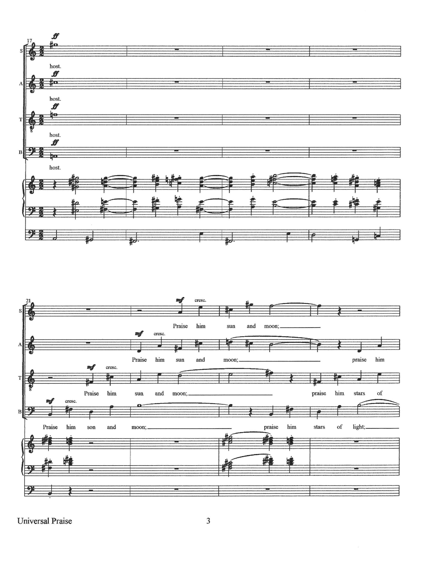 Universal Praise (SATB & Organ)