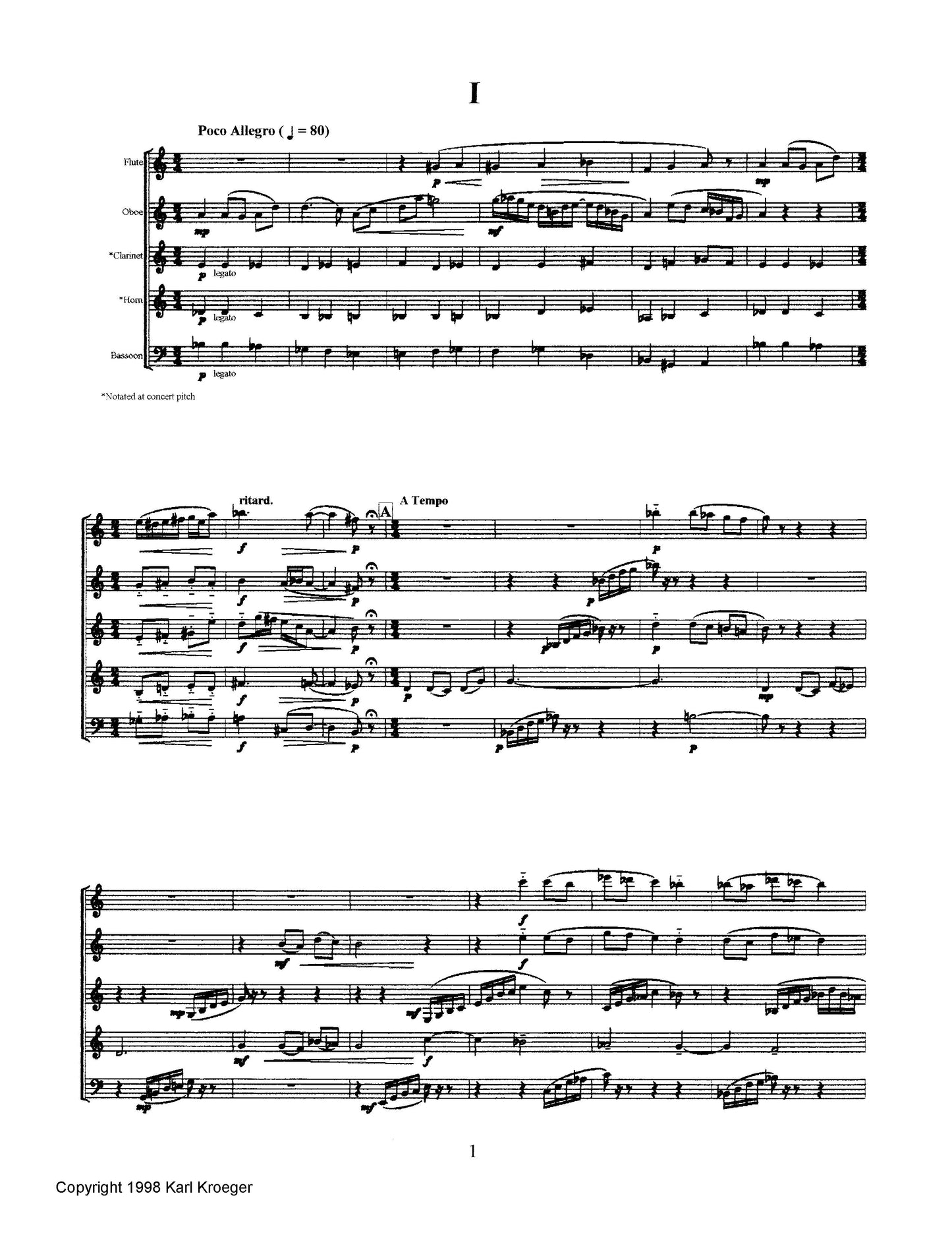 Woodwind Quintet No.1