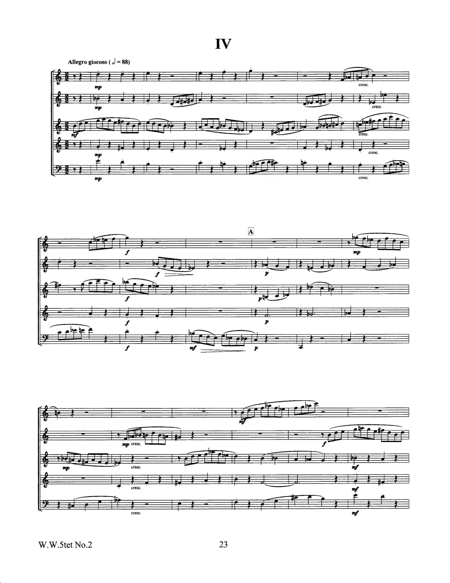 Woodwind Quintet No.2