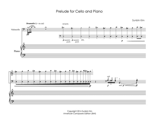 PRELUDE FOR CELLO AND PIANO