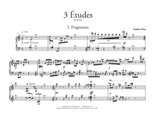 THREE ETUDES FOR PIANO