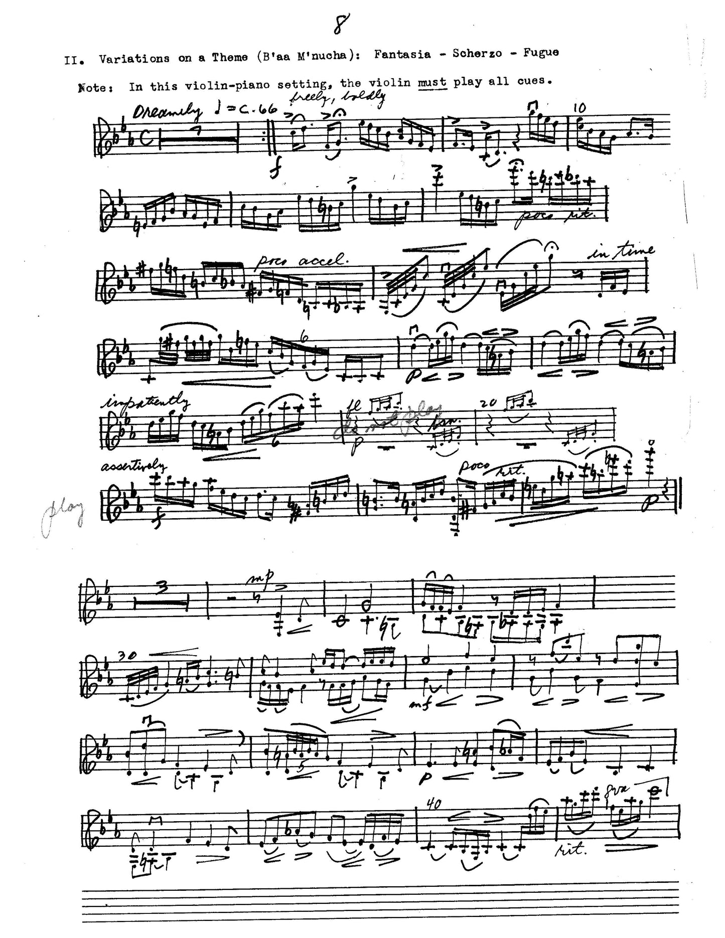 CONCERTO IN C FOR VIOLIN, CHAMBER ORCHESTRA AND CHORUS