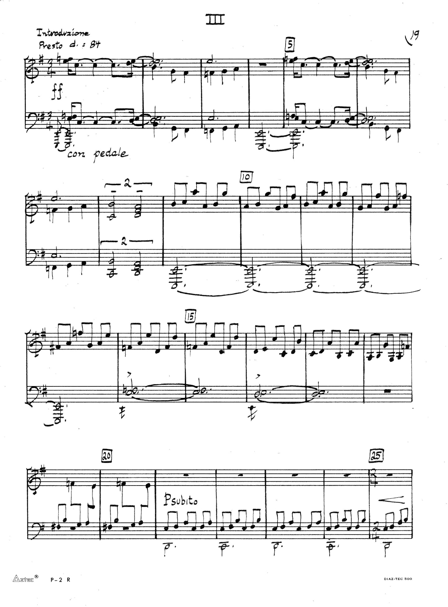 SONATA I for Piano