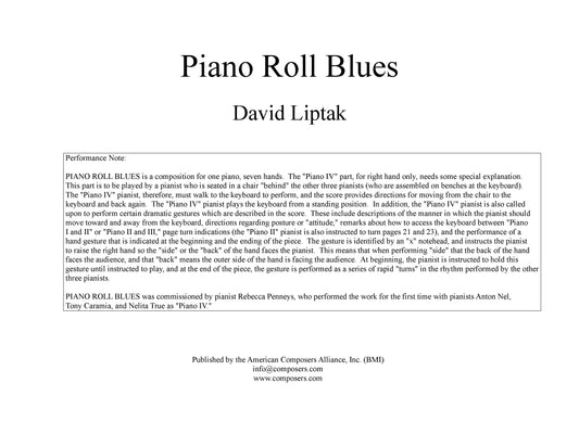 PIANO ROLL BLUES