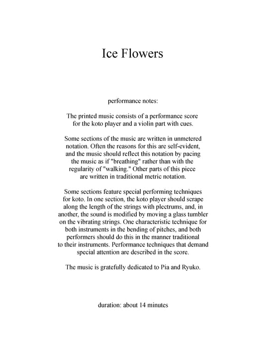 ICE FLOWERS