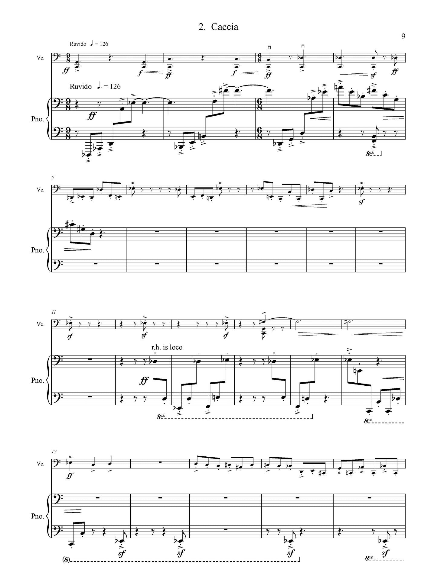 SONATA FOR CELLO AND PIANO