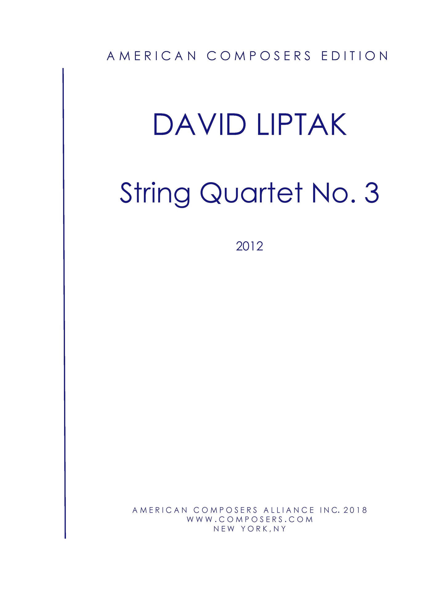 STRING QUARTET NO. 3